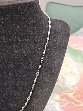 Necklace Fancy Link  Ball & Circles  Stainless Steel 18 Inch Lobster Closure